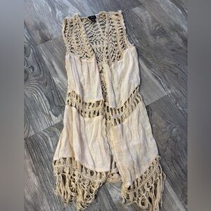 Crochet vest cover up